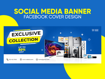 Gadget & Electronics Product Facebook Cover Design