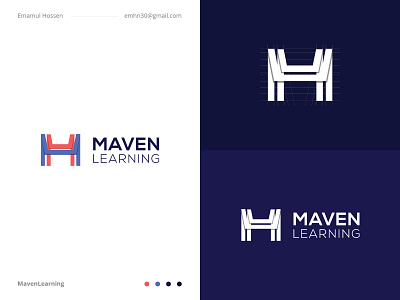 Maven Learning M Lettermark Logo | Education Logo | E - Learning