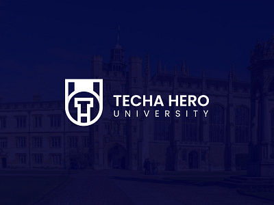 Techa Hero University Logo Design | Education Logo brand identity branding elearning hero logo logo design logo mark school techa university