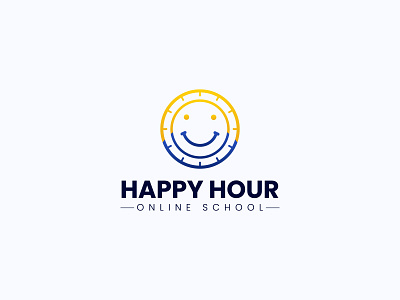 Happy Hour Online School Logo | Education Logo | Learning Logo brand identity branding educational happy hour logo logo design logo mark online online school logo school school logo