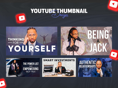 YouTube Thumbnail Design V.4 business dan lok modern thumbnail hacks ui