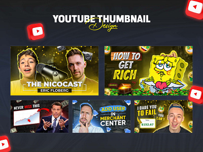 YouTube Thumbnail Design V.5 amazing youtube thumbnail business thumbnail hacks ui