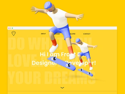 Front End Developer Portfolio UI/UX design illustration ui ux web website