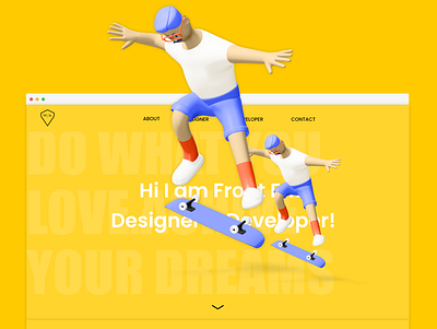 Front End Developer Portfolio UI/UX design illustration ui ux web website