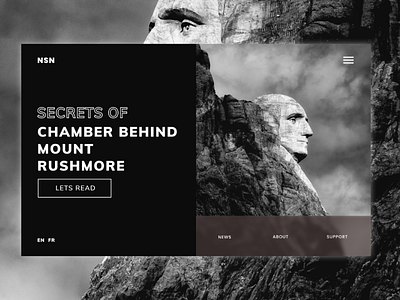 Mount Rushmore Blog Page design illustration ui ux web website