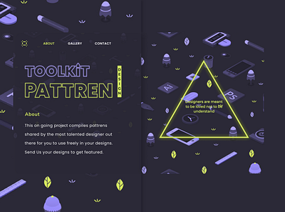 Pattrens Toolkit Landing Page design illustration ui ux web website