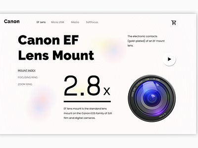 Canon Lens Landing Page