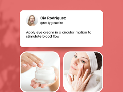 Coral Modern Beauty Skincare Tips Facebook Post Instagram. banner beauty branding business logo design facebook graphic design illustration illustrator instagram poster skincare ui ux vector