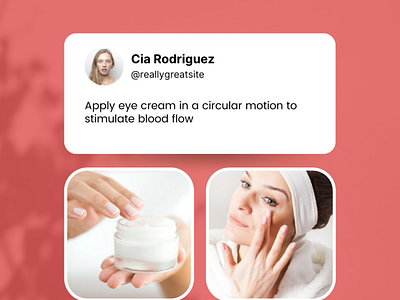 Coral Modern Beauty Skincare Tips Facebook Post Instagram.