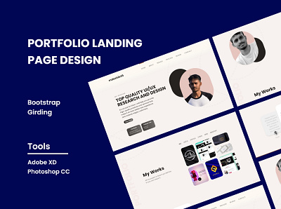 Portfolio design design exprience graphic design interface landing page nft website page portfolio design research ui user ux web web design