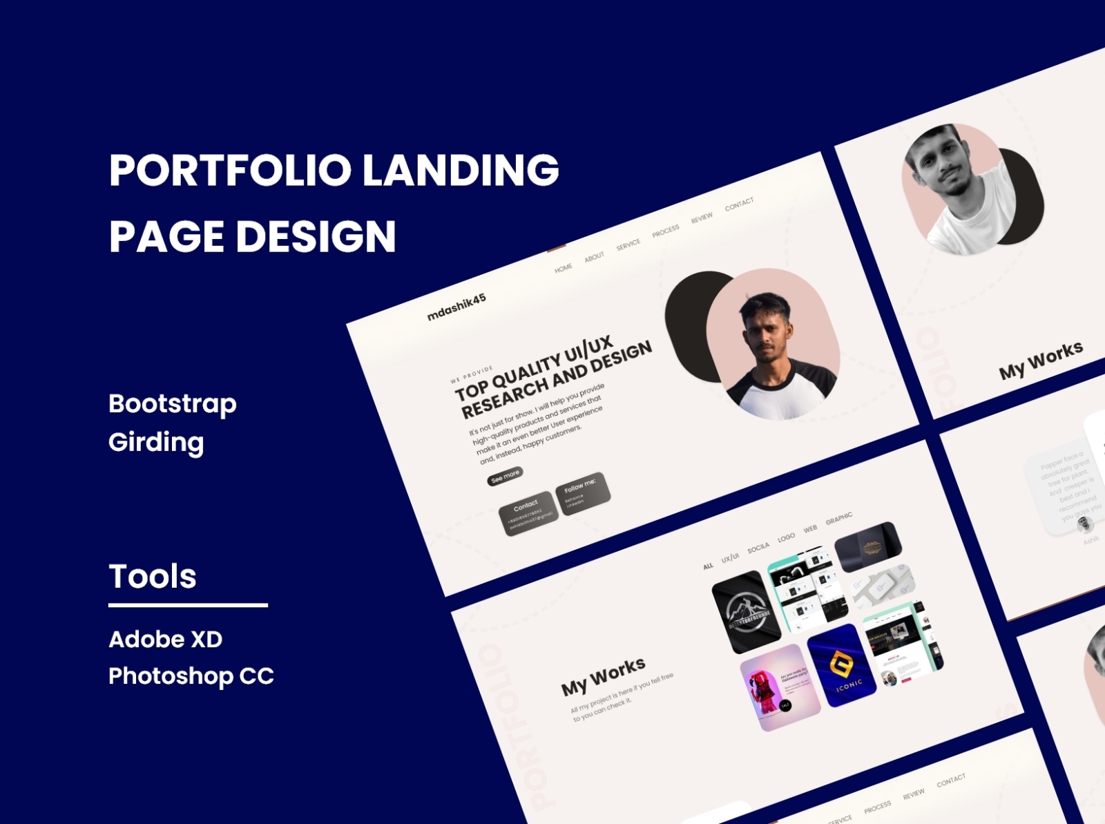 Portfolio design by Ashik Billah on Dribbble