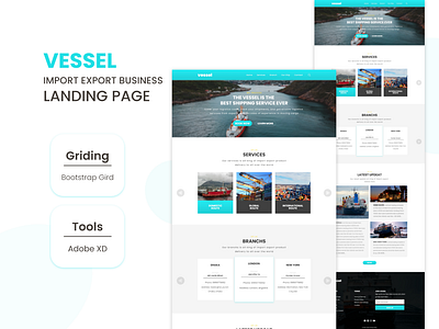 Import-export business landing page