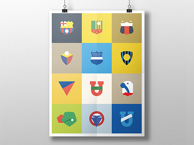 Minimalist Ecuadorian Football Emblems emblem football logo minimalist shield soccer symbol