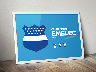 Club Sport Emelec club emblem football jersey logo minimalist shield soccer sport symbol