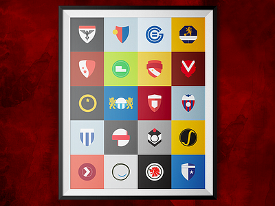 Swiss Minimalists Football Emblems emblem football logo minimalist shield soccer swiss symbol