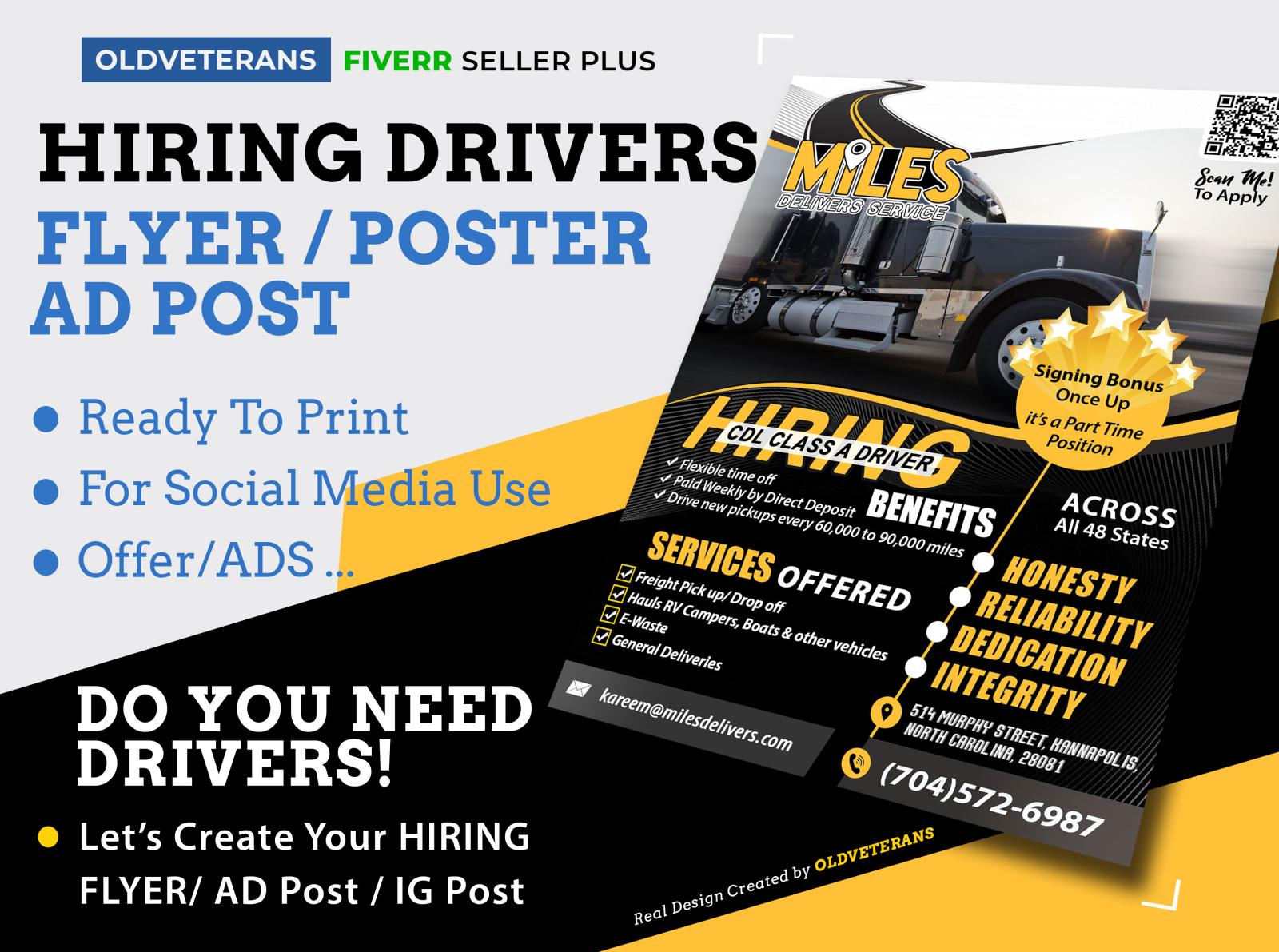 Hiring Driver Flyer By Oldveterans On Dribbble 0608