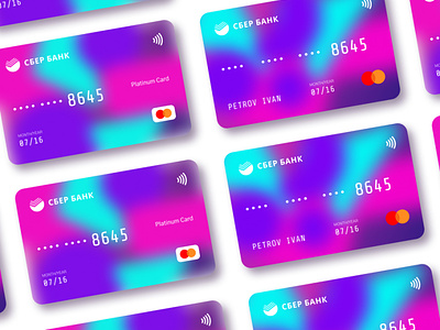 Credit cards for Sberbank branding credit cards creditcard design logo minimal neon nfc sberbank typography