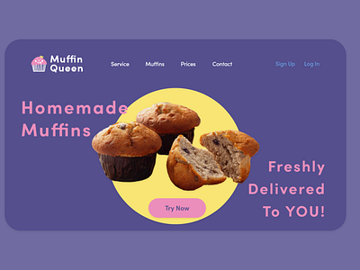 daily UI landing page - muffin delivery service