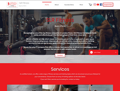 SLR Fitness- Personal Trainer Website design developer seo services web designer web developer website website builder website design wix