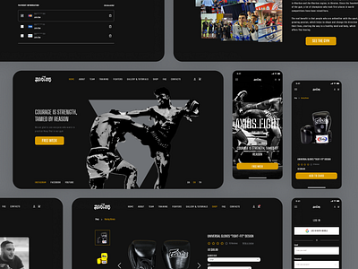 Muay Thai Gym 🥊 app boxing design gym logo mobile mobile design sports ui user experience user interface ux web web design website