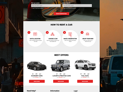 ZOOM RENTALS Web landing page