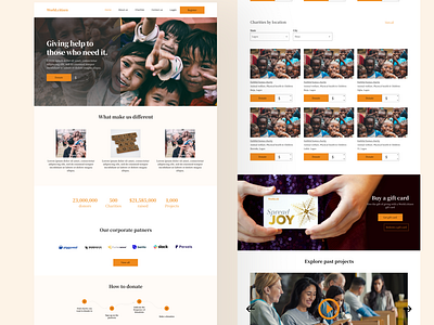 World citizen Charity landing page