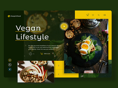 Vegan Food Lifestyle - webpage landing page