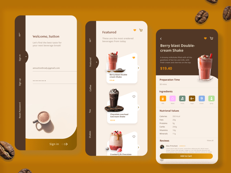 Drinks Order App by Tanisha Goyal on Dribbble