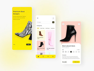 E-commerce Boots - Store Ecommerce App branding design ecommerce ui uidesign userinterface