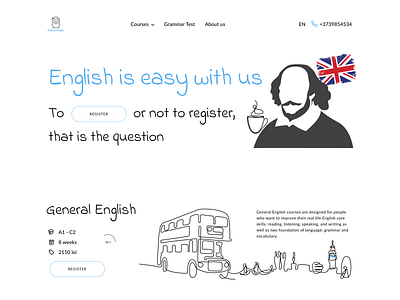 ''Adantage'' - education website education english language line oneline simple space website whitespace