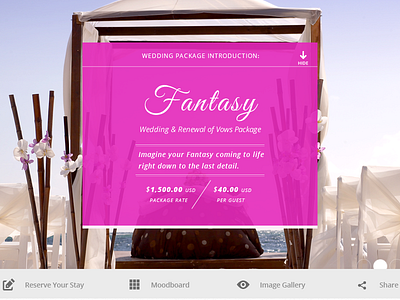 Resort Wedding Website special typography