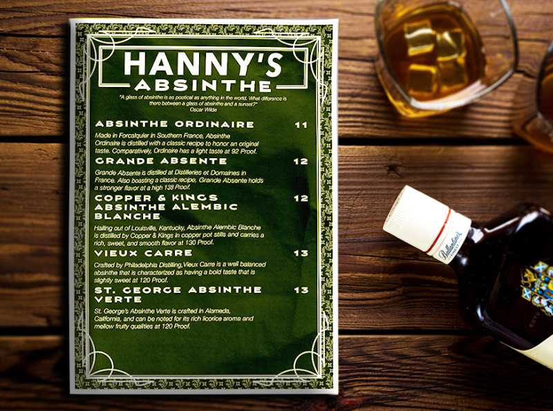 Absinthe Menu Showcase by Andrew Gingerich on Dribbble