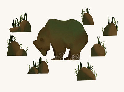 stone bear illustration