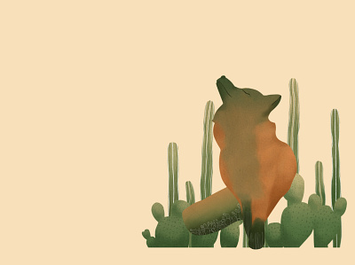 prickly fox illustration