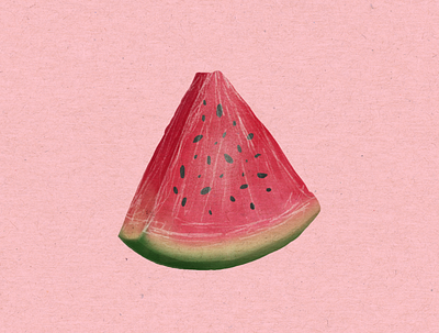 Simple Watermelon Illustration fruit illustration summer