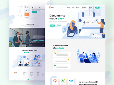 Document landing page by Masud Rana on Dribbble