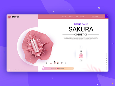 Beauty products ecommerce 2020 animation beauty beauty products clean cosmetics cosmetics product design ecommerce graphic design illustration landing page logo products ui ux web web design website website design