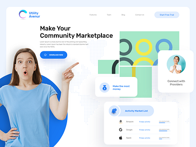 Community Marketplace 2020 animation color design graphic design homepage illustration interface landing page logo typography ui ux web website