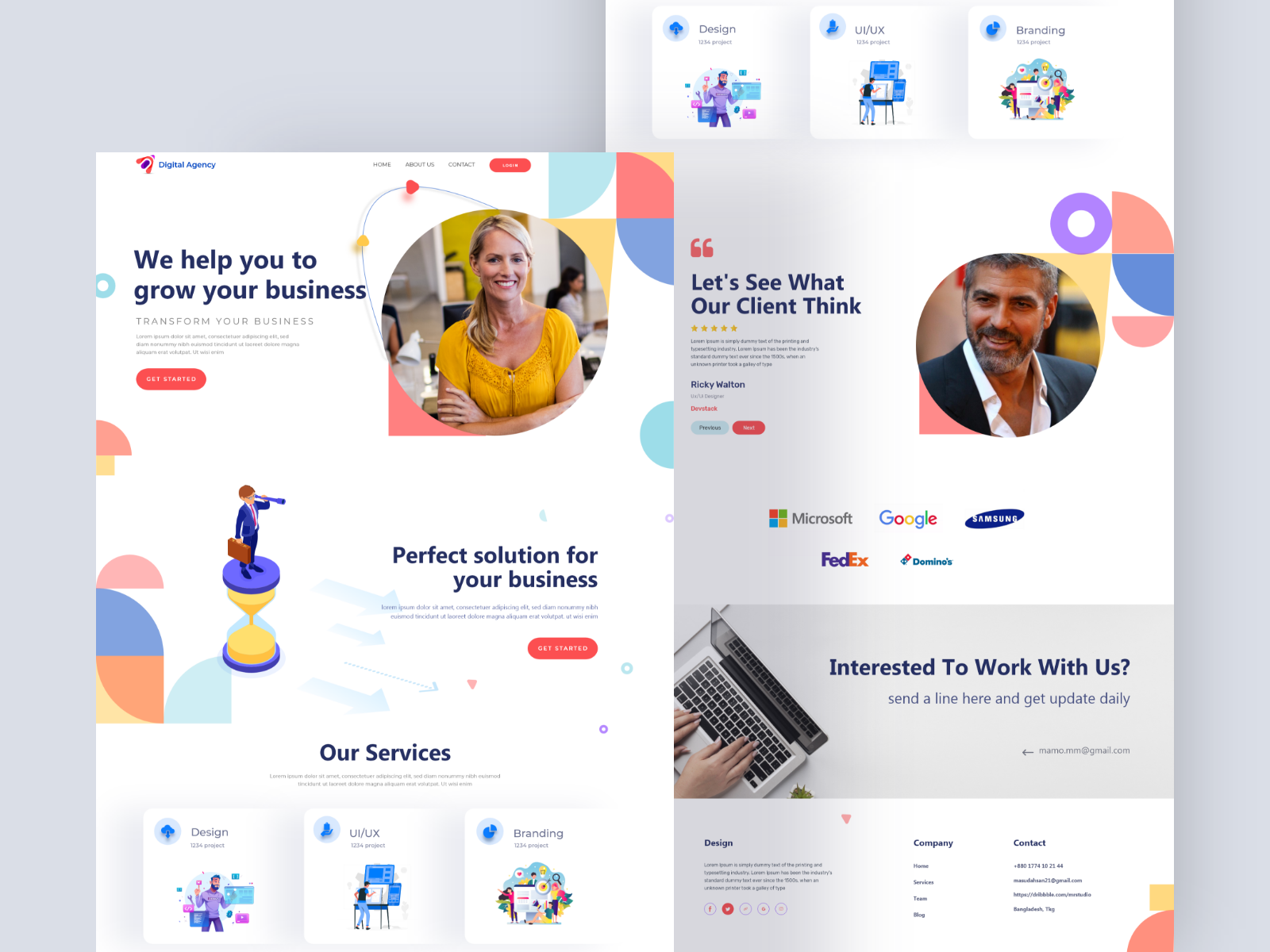 agency landing page by Masud Rana on Dribbble