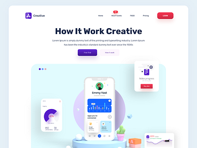 Creative landing page