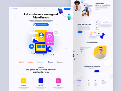 Messenger app  redesign landing page