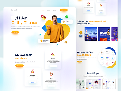 Personal Website designs, themes, templates and downloadable graphic elements on Dribbble