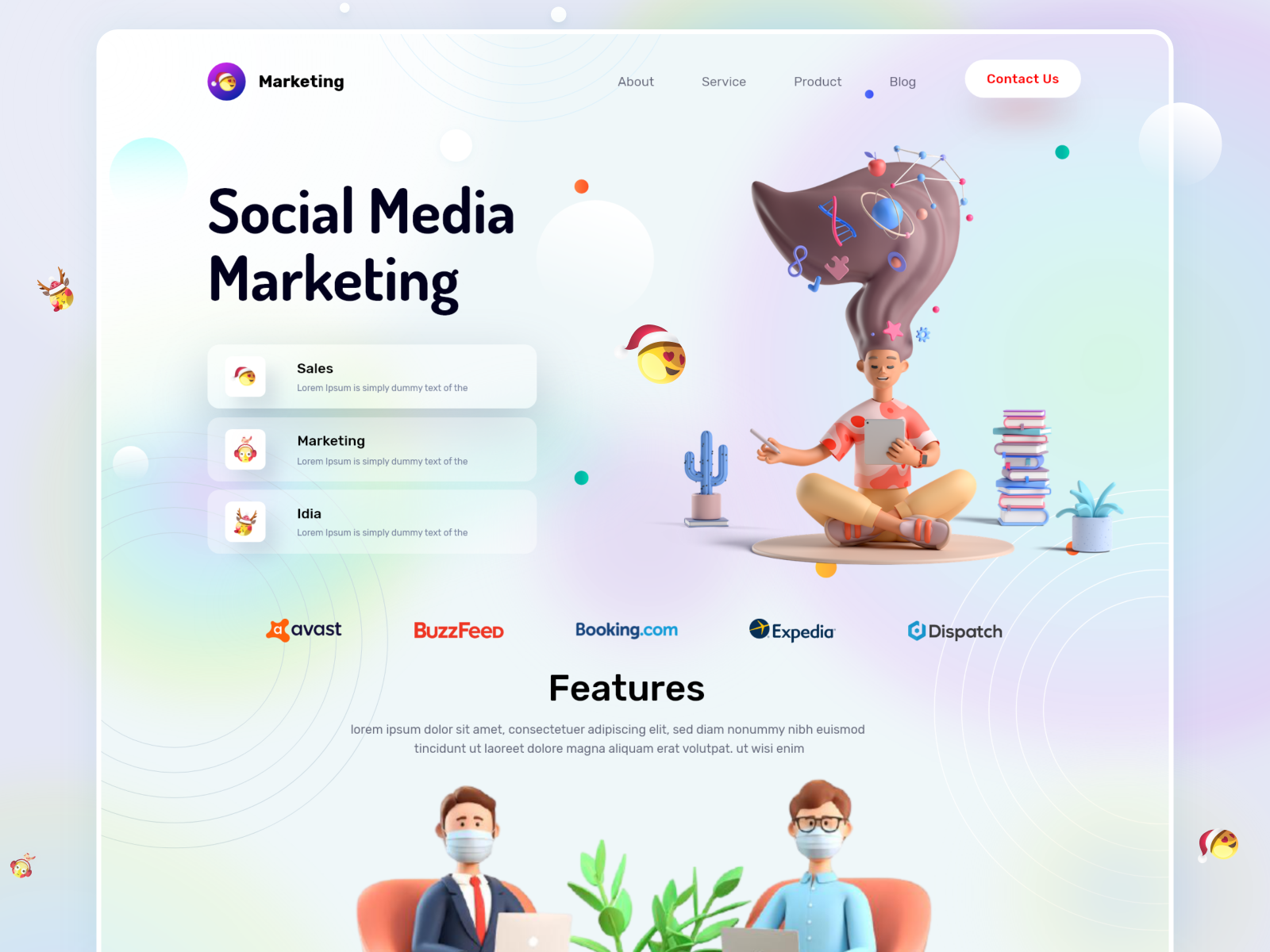 Social Media Marketing website by Masud Rana on Dribbble