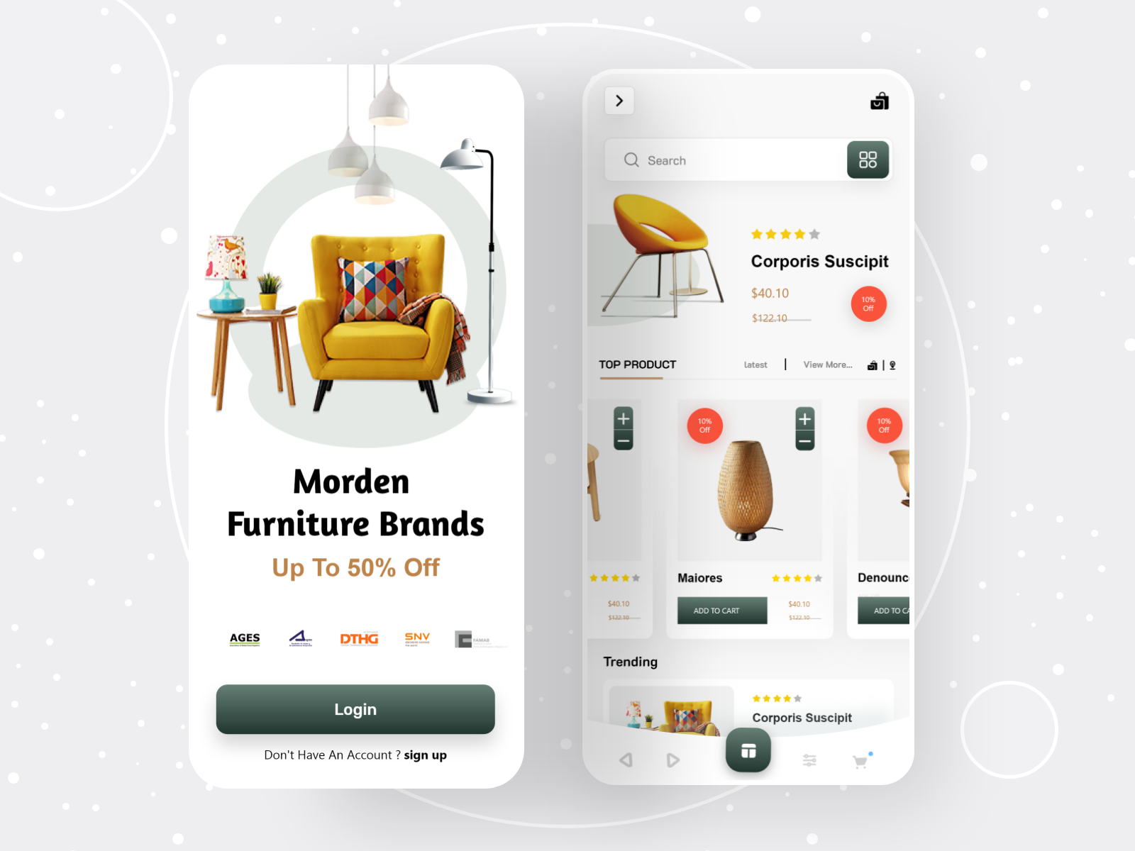 Furniture Shop App by Masud Rana on Dribbble