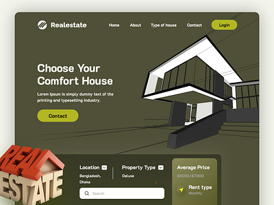 Real Estate Consultation Company Website Visual UI
