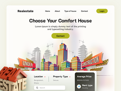 Real Estate Consultation Company Website Visual UI