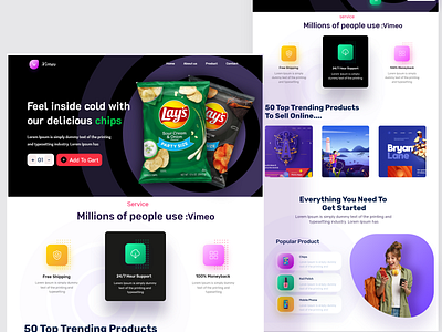 Ecommerce Shopify Product Page Design chips crackers ecommerce flavor food homepage landing page marketing modern mrstudio potato product section design shopify store shopping app web webdesign website website design