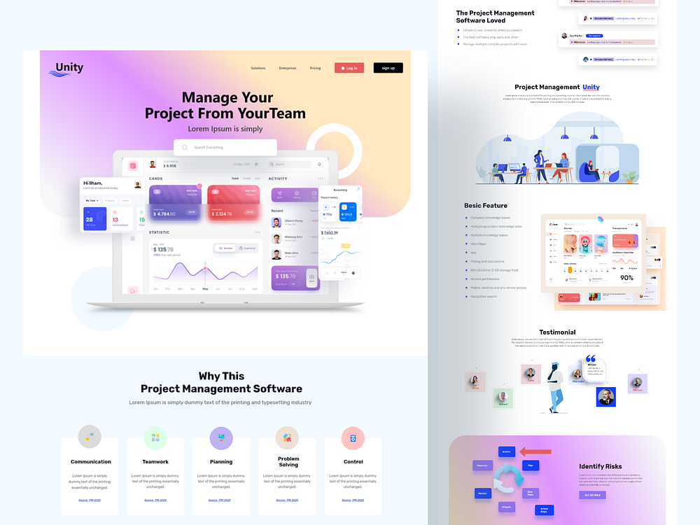 Project Management teams collaboration by Masud Rana on Dribbble