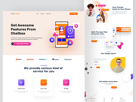 Saas landing page by Masud Rana on Dribbble