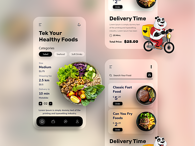 Food delivery mobile app design